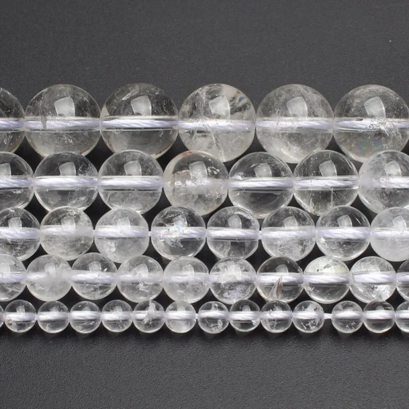 Hot Sale 4mm 6mm 8mm 10mm 12mm Natural Clear Quartz Round Loose Crystal Beads for Bracelet Jewelry Making