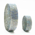 Bling Diamond Self-Adhesive Rhinestone Ribbon Crystal Glitter Jewel Sticker Tape for DIY Glass Material Motif Style for Shoes