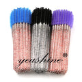 Silver Mermaid Crystal Glitter Eyelash Extension Spoolie Set Makeup Brush for Eyebrow Eye Plastic Material Used with Mascara MegaBDM