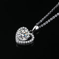 S925 Silver Moissanite Pendant Necklace for Women 2-3ct Simple Luxury Design for Weddings & Holidays Great Gift Idea