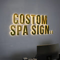 Custom Laser Cut 3D LED Sign Back Lit Illuminated Metal Personalized Business Logo Reception Wall Company Sign