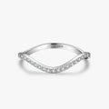 Ailmay Genuine 925 Sterling Silver Personality Simple Rectangle Clear Zircon Rings Fine Female Fashion Engagement Jewelry