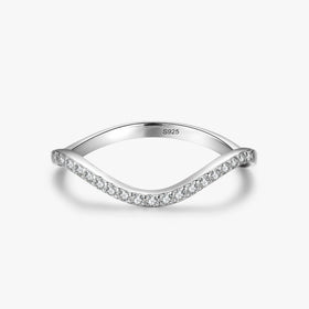 Ailmay Genuine 925 Sterling Silver Personality Simple Rectangle Clear Zircon Rings Fine Female Fashion Engagement Jewelry