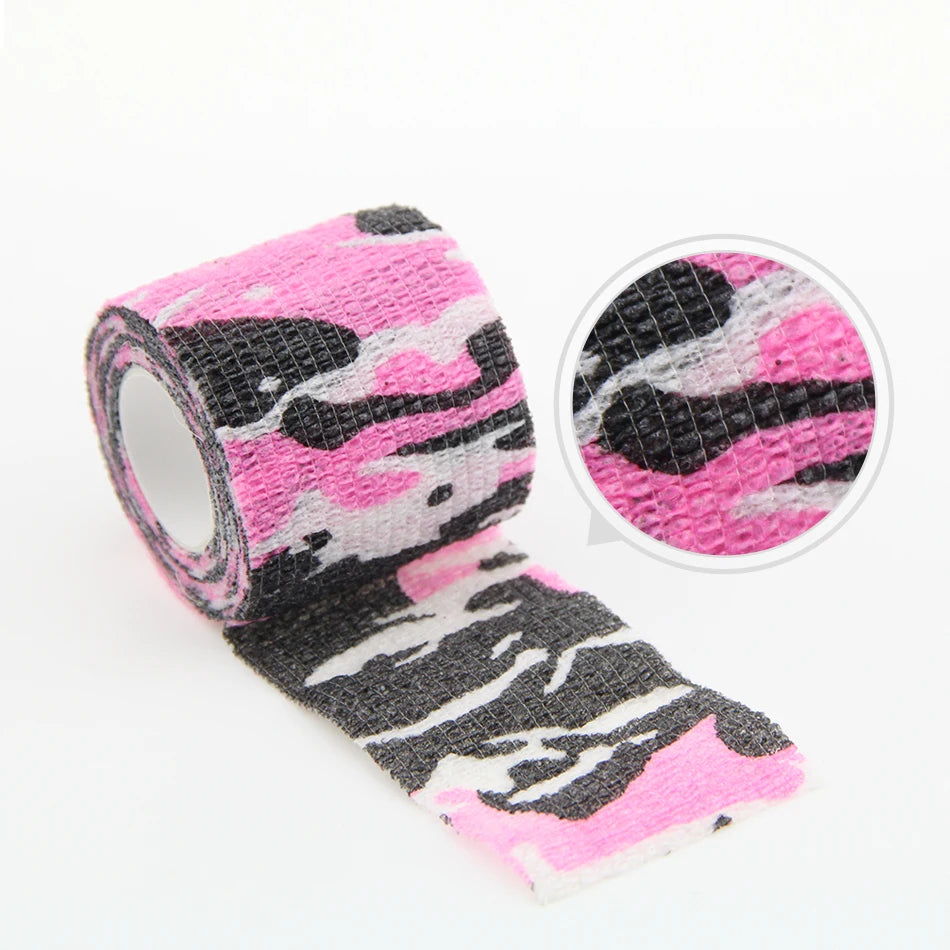 Custom Print Camo Logo Sports Care Flexible Support Wrap Cohesive Elastic Bandage