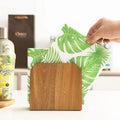 Custom GUANSEN Farmhouse Decor Kitchen Table ACACIA WOOD Waterproof Durable Christmas Napkin Holder