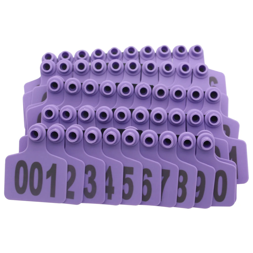 PE Factory Price Pink Laser Lettering With Numbers Animal Cattle Cow Ear Tag