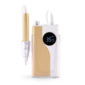Gold Nail Drill with Brushless Motor Professional 35000RPM LCD Display Rechargeable E File Machine