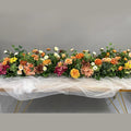 DKB Artificial Flowers and Plants Wedding Decorative Orange Silk Flowers Table Runner Centerpieces Made by Rose Peony
