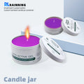 Custom Aluminum Scented Candle Silver Aluminum Cosmetic Packaging