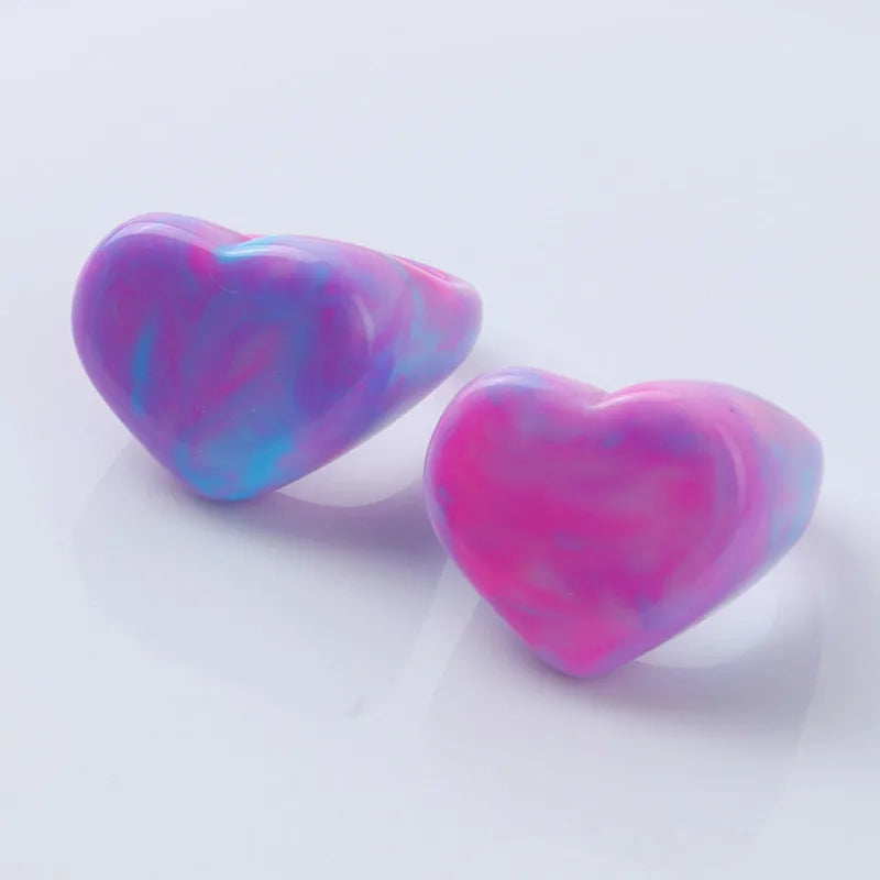 Finger Rings for Women Girls Fashion Acrylic Jewelry Heart Ring Resin 2022 Multi Color Love Plastic Colorful Lovely Trendy 7 8 9