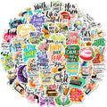 50PCS New Bible Stickers Creative Positive Text Sentences Inspirational English Sentences Waterproof Notebook Stickers