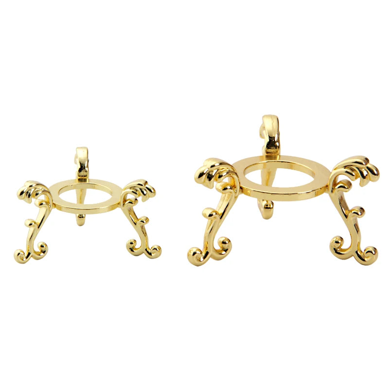 Factory Direct Wholesale Metal Crystal Ball Stand Jewelry Display Holder Elegant Rack Gold Silver 5.2x5.2x3CM