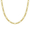 Tarnish Free Jewelry 18K Gold Plated Stainless Steel Figaro Chain Necklace for Women Men