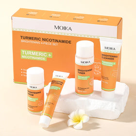 Skin Care Set Turmeric Skin Care Kit Turmeric Facial Cleanser Facial Cream Lotion Portable Travel Skin Care Set