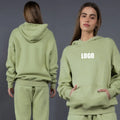 2023 New Oversized 400G Long Sleeves Crewneck Sweatshirt Sports Wear Women Terry Fabric Unisex Puff Printing Custom Hoodies