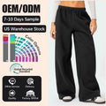 Custom Hesayep Women's Streetwear Winter Slouchy Fleece Lounge Pants Wide Leg Flat Eco-Friendly Breathable Windproof Casual