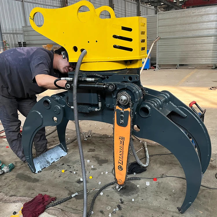 Multifunctional Grapple Saw Forestry Machinery Tree Cutting Grabber for Excavator