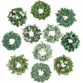 L06225 Artificial Eucalyptus Garland Rattan Vine Leaves Eucalyptus Wreath for Wedding Home Party Decor