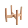 Modern Deco Flower Pot Rack Mid-Century Bamboo Wood Stand for Indoor and Outdoor Garden Corner Plants Flower Holders
