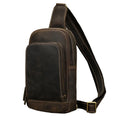 Vintage Travel Hiking Anti-Theft Men's Chest Bag Genuine Leather Luxury Waterproof Large Capacity Zipper Closure Summer Ready