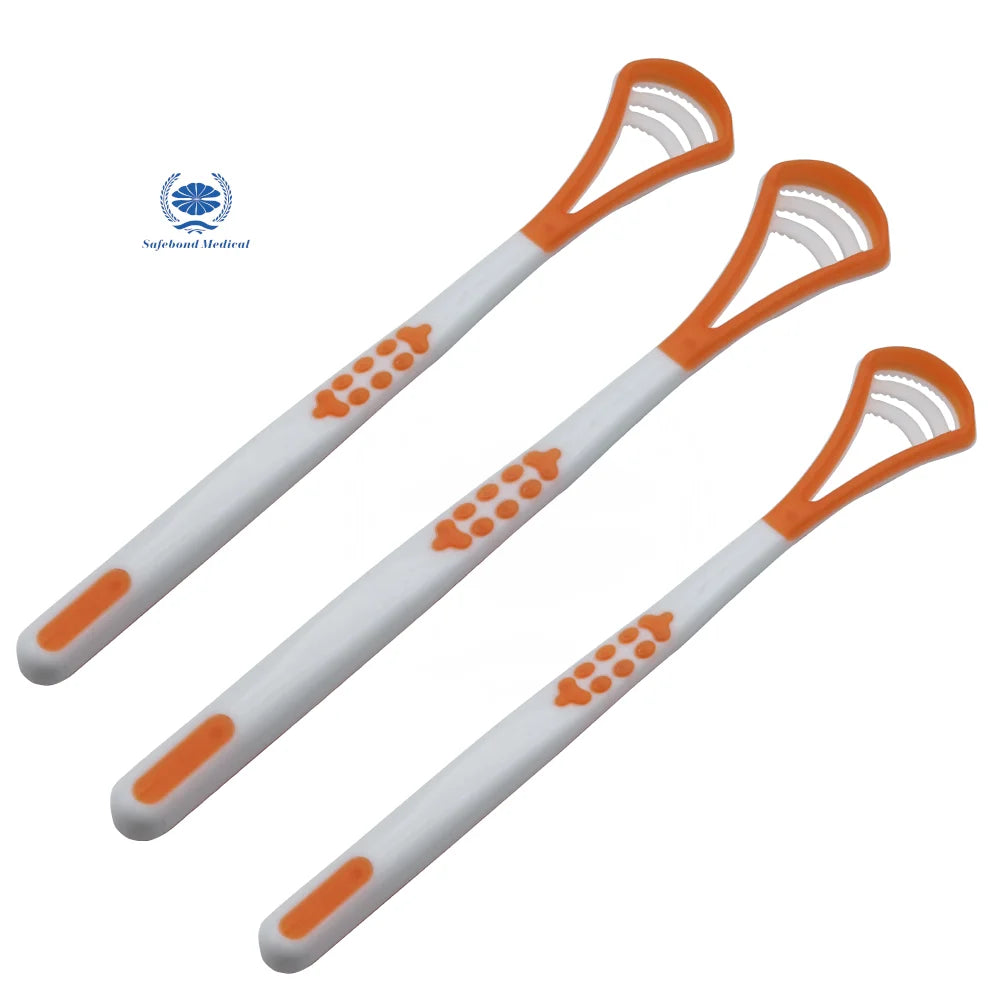 Plastic Multicolor Easy Portable Tongue Scraper & Brush Cleaner for Oral Cleaning Removes Tongue Coating & Breath Odor