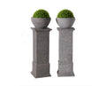 Flower Pot Planters Stand Fiberglass Modern Outdoor Indoor Tall Rectangular Flowerpot