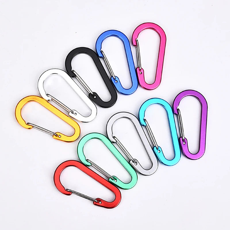 Bulk Custom Laser Engraved Logo D Shape D-802 Model Aluminium Snap Hook with Electrolytic Finish for Retail Industry