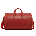 Wholesale Pu Leather Multi-functional Custom logo Travel Storage Bag Foldable Garment Suit Handbag for Men Women