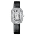 Women's Simple Square Dial Quartz Watch 3ATM Waterproof Black Leather Strap Charm Fashion Watches-Limited Edition Alloy Case