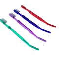Double-Ended Clear Orthodontic Toothbrush with Interdental Toothbrushes Soft Nylon Bristles PP Handle