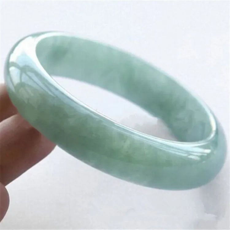 100% Natural Burma a Grade Jade Jadeite Ice Waxy Kind Bracelet Gemstone Jewelry Jade for Women