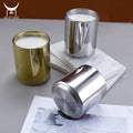 Wholesale Shiny Silver Gold Thick Elegant Metal Candle Holders Electroplated Candle Jars Candlestick Holder