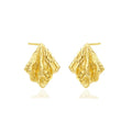 Fancy Women Gold Plated 925 Sterling Silver Nugget Stud Earrings