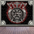 Norse Mythology Vikings Tapestry Mysterious Ancient Runes Totem Tapestries Wall Hanging Art for Living Room Bedroom Home Decor