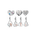 Fit Original Pan Charms Bracelet 925 Sterling Silver Brother Sister Love You to the Moon and Back Bead for Women Jewelry Making