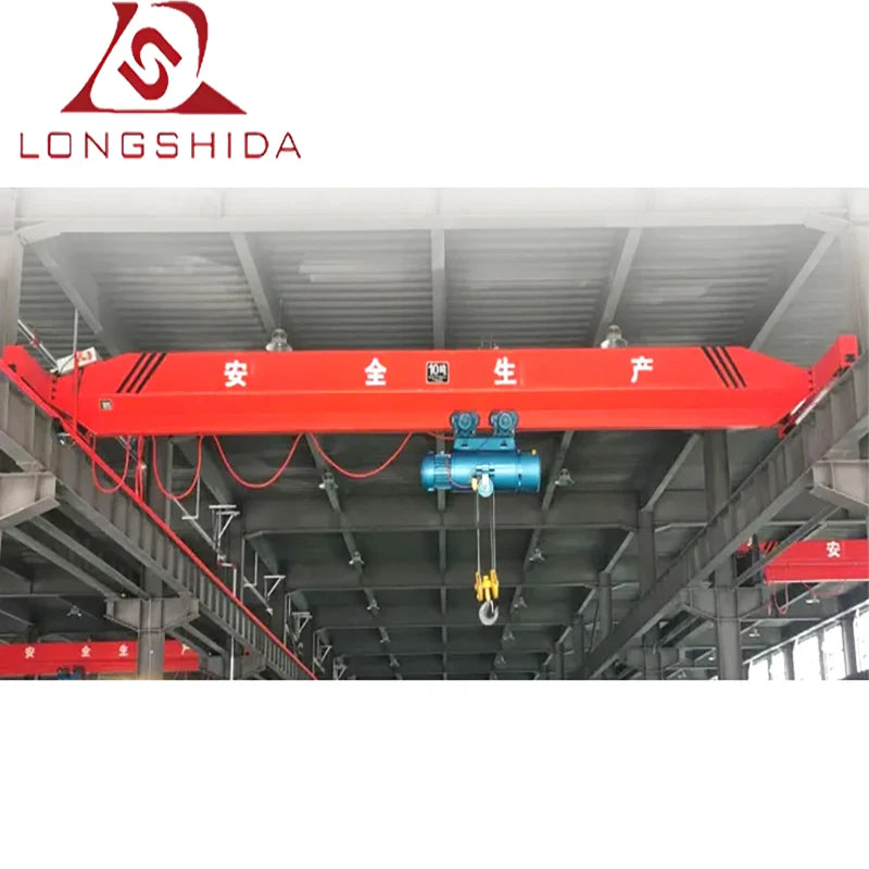 Electric Single Girder Overhead Gantry Crane Monorail Workshop Warehouse Bridge Crane 1-20 Ton Hoist Motor 32T 25m Lifting PLC