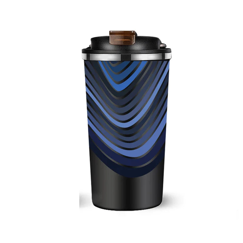 400ml Stainless Steel Insulated Vacuum Coffee Mug Flip Lid Reusable Tumbler for Office Home or Gifts