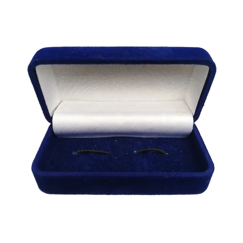 Free Mold Velvet Box Custom Printing  Logo Cuff Link Packing Boxes Commemorative Medal Coins Velvet Display Boxes