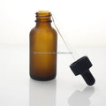 Hot Sale 1oz 30ml Amber Frosted Dropper Glass Bottle Boston Essential Oil Serum Tincture Container Bottle With Dropper Black Cap