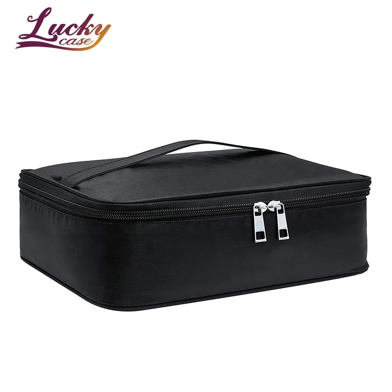 Travel Makeup Bag Zipper Closure Waterproof TPU Material Eco-Friendly Large Capacity Storage Case for Women and Girls
