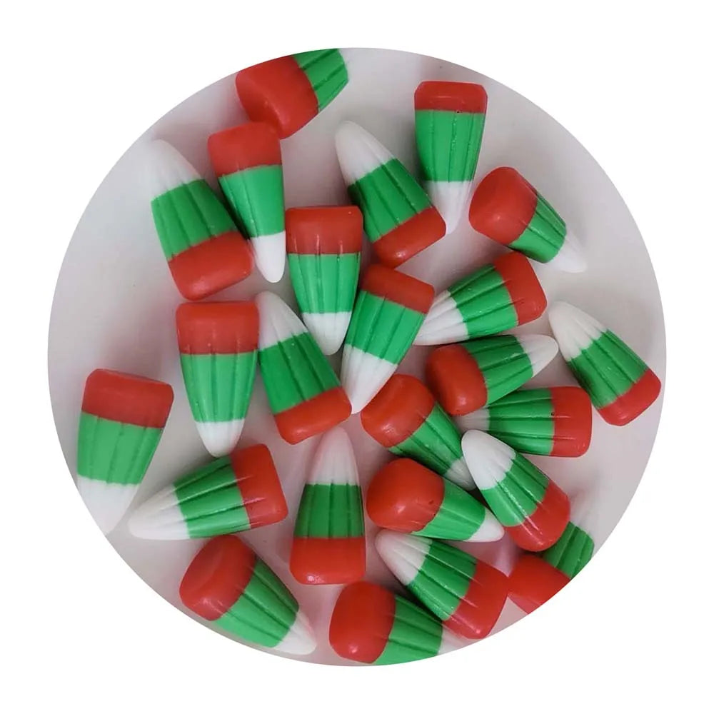 Cute Christmas Corn Candy Resin Flatback Cabochon Cute Mini  Food Scrapbooking Decoration Craft DIY Hair Accessories