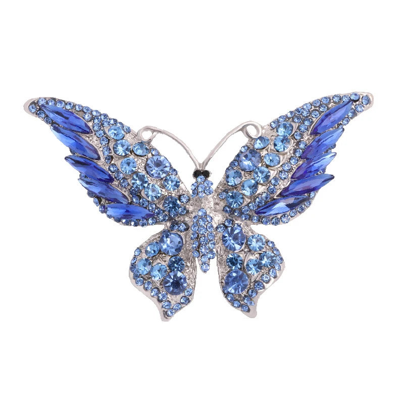 Fashion Butterfly Shoes Clips Ornaments Rhinestone Metal Shoes Accessories for Summer Women Ladies Slipper Sandal
