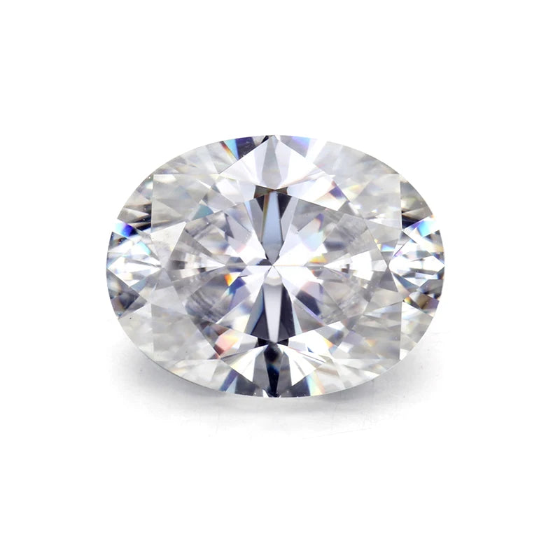 Starsgem Loose Colorless Moissanite Brilliant Cut Oval Shape 7*9MM Crushed Ice Cut Colorless Moissanite