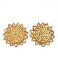 Jewelry Findings Flower Shape Rattan Earring Accessories Round Rattan Findings
