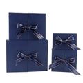 Custom Recyclable Dress Packaging Cardboard Flip Gift Boxes with Ribbon Closure Embossed/UV Coated/Matt Laminated