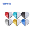 BestSub Wholesale Hot Sale Custom  Sublimation Blanks 19*22cm Flip Sequins Adhesive