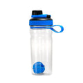 PP 600ml Leak-proof clear Plastic Sports Bottle Gym Protein Shaker Bottle with Mixing Ball
