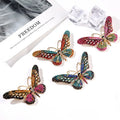 Luxury Large Butterfly Brooch Pin Fashionable Women's Crystal Rhinestone Alloy Jewelry for Wedding Scarf Suit Lapel Clipping