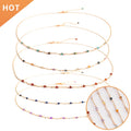 Delicate Cadenas Para Mujer Gemstone Natural Stone Chain Turquoise Tanzanite Tourmaline Tiny Beaded Choker Necklace