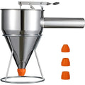Best Seller Batter Funnel Stainless Steel Pouring Dispenser Funnel Cupcake Waffle Cake Dough Handheld Pancake